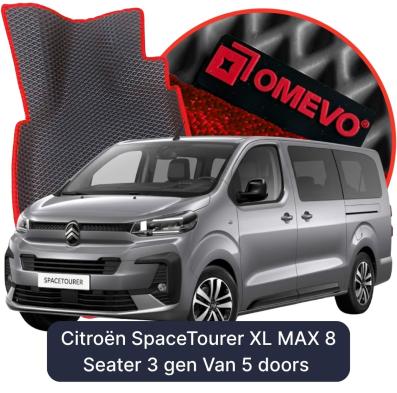 OMEVO EVA car mats for Citroën SpaceTourer XL MAX 8 Seater 3 gen Van 5 doors (2016-2026)