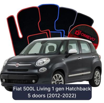 Velour car mats OMEVO for Fiat 500L Living 1 gen Hatchback 5 doors (2012-2022)