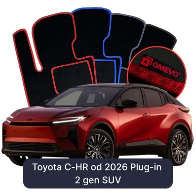 Velour car mats OMEVO for Toyota C-HR od 2026 Plug-in 2 gen SUV (2023-2026)