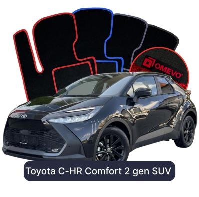 Velour car mats OMEVO for Toyota C-HR Comfort 2 gen SUV (2023-2026)