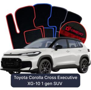 OMEVO Velour Car Mats for Toyota Corolla Cross Executive XG-10 1 gen SUV (2020-2026)