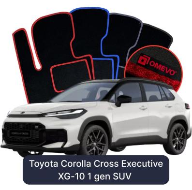 Velour car mats OMEVO for Toyota Corolla Cross Executive XG-10 1 gen SUV (2020-2026)