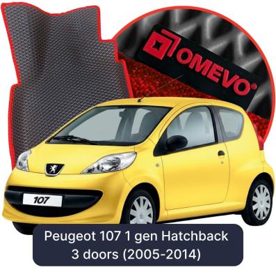 OMEVO EVA car mats for Peugeot 107 1 gen Hatchback 3 doors (2005-2014)