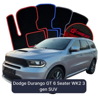 Velour car mats OMEVO for Dodge Durango GT 6 Seater WK2 3 gen SUV (2010-2026)