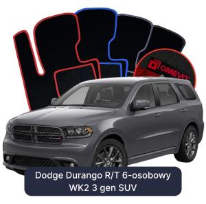 OMEVO Velour Car Mats for Dodge Durango R/T 6 Seater WK2 3 gen SUV (2010-2026)