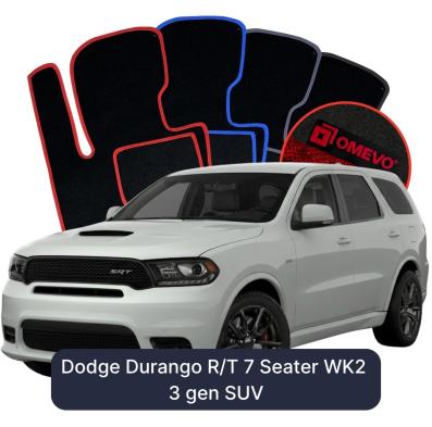 Velour car mats OMEVO for Dodge Durango R/T 7 Seater WK2 3 gen SUV (2010-2026)