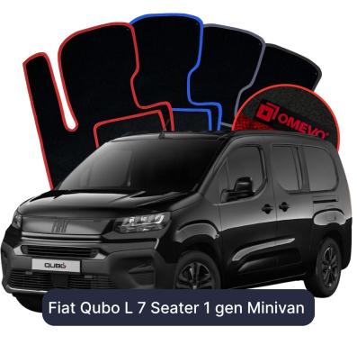 Velour car mats OMEVO for Fiat Qubo L 7 Seater 1 gen Minivan (2026-2026)