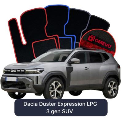 Velour car mats OMEVO for Dacia Duster Expression LPG 3 gen SUV (2024-2026)