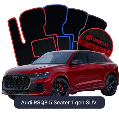 Velour car mats OMEVO for Audi RSQ8 5 Seater 1 gen SUV (2018-2026)