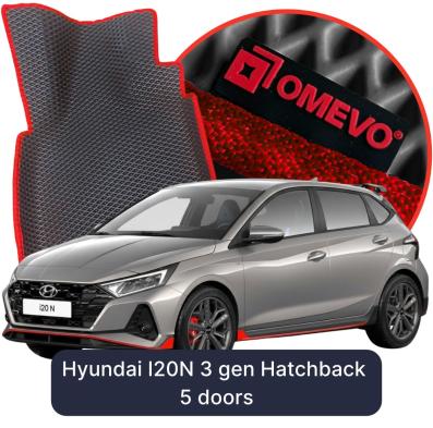 OMEVO EVA car mats for Hyundai I20N 3 gen Hatchback 5 doors (2020-2026)