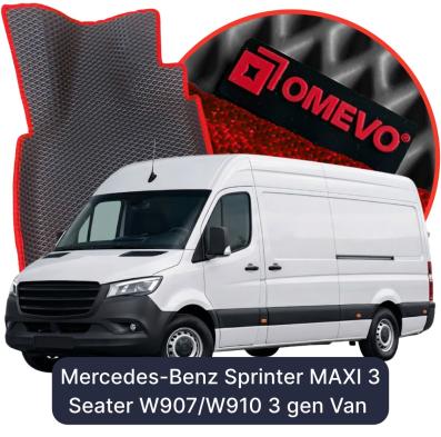 OMEVO EVA car mats for Mercedes-Benz Sprinter MAXI 3 Seater W907/W910 3 gen Van (2018-2026)