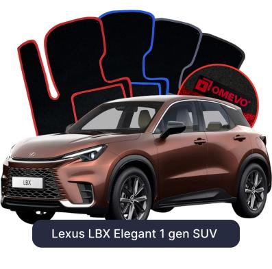 Velour car mats OMEVO for Lexus LBX Elegant 1 gen SUV (2023-2026)